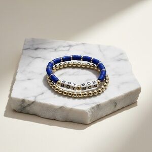 Boy Mom Clay Bead Bracelet Set